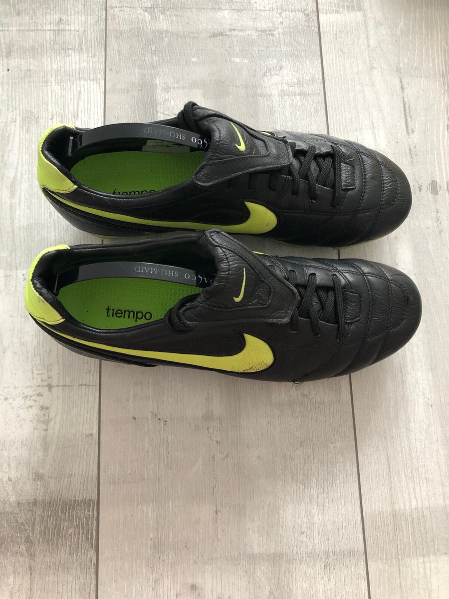 Nike Tiempo Legend Air Zoom Leather Black Green Football