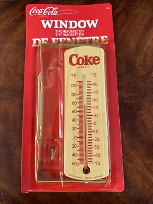 Coke Coca Cola Window Thermometer Model 210 Old Stock