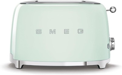 SMEG 2 Slice Toaster with 6Presets and Defrost Function and Removable Crumb Tray
