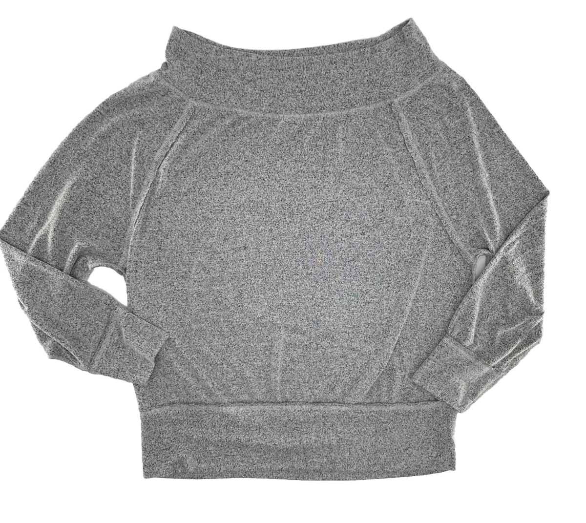 Lulu s Women s Gray Off The Shoulder Lightweight Sweater XL Style
