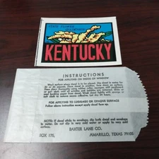 Vintage travel water Dip decal Kentucky state flower Goldenrod Baxter Lane Co. 
