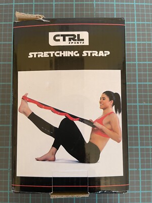 CTRL SPORTS Stretching Strap w Loops Non Elastic Stretch Band for 10 Loops  Red
