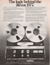Revox - B77 Reel Recorder - Original Magazine Ad -