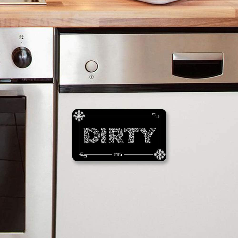 Universal Strong Dishwasher Clean Dirty Sign, Double Sided Flip eBay