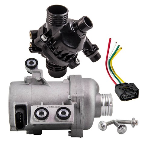 Electric Engine Water Pump Bolts + Thermostat For BMW X3 X5 328i 128i 528i New