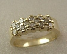 14 karat wedding band 14K yellow gold .45 carat diamond wedding anniversary ring