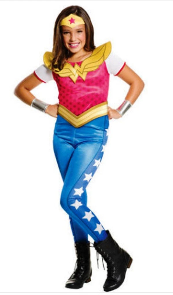 CARNIVAL HALLOVEN DC SUPERHERO GIRLS WONDER WOMAN DRESS SIZE 12/14 YEARS