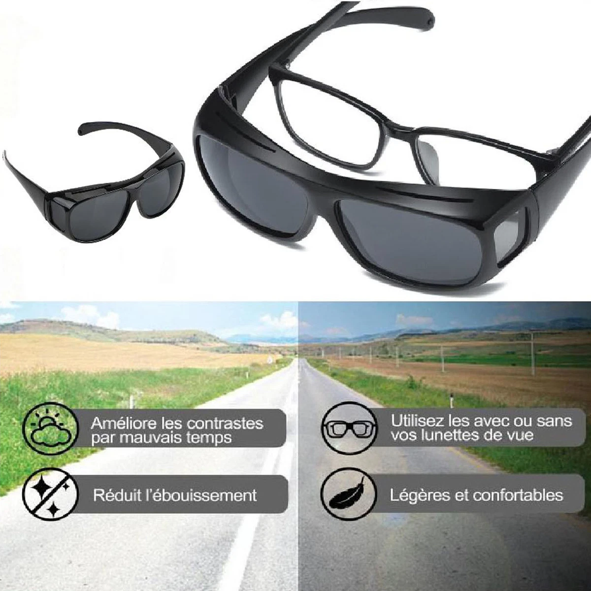 Lunette de conduite anti éblouissement soleil