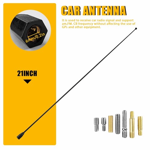 21" Black Stainless Antenna Mast Power Fits DODGE RAM & RAM 1500 2500 3500 09-23 - Picture 23 of 24