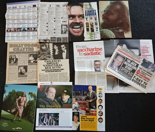 Jack Nicholson magazine clippings - The Shining