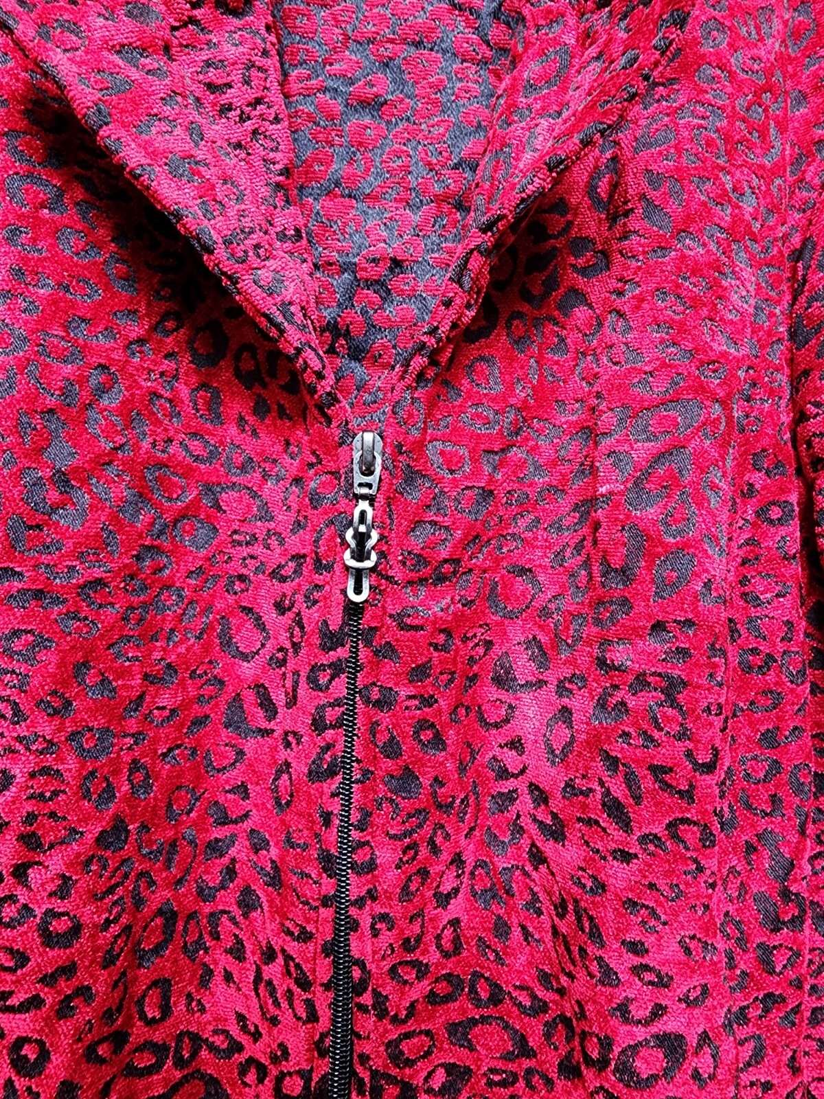 Molly & Max Red Leopard Print Jacket Plus Size 2X… - image 2