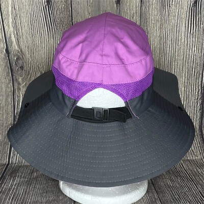 Sun Shade Wide Brim Women\'s OS Purple Adjustable Ponytail Hole Bucket Hat Sun Shade Wide Brim Women main image 4