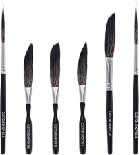 Custom Shop Pinstriping Brush Master Set (Sword #0, 00, 000, Scroll #1 & #2, Lon