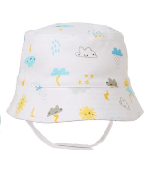Gymboree Size 0-3 Months Lightening And Clouds Boys Bucket Hat NWT