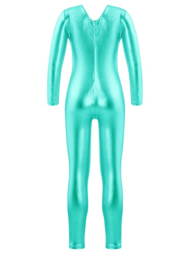 Girls Leotard Shiny Bodysuit Catsuit Jumpsuit Ballet Romper Jazz Dancewear Kids - Picture 54 of 64