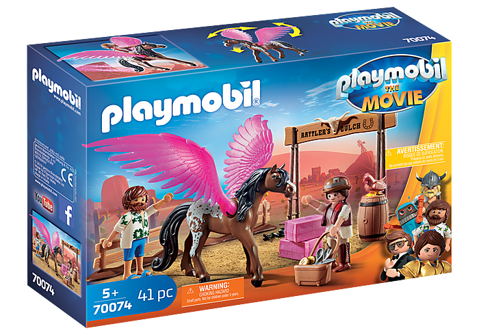 Playmobil 70074 Movie Marla and Del with Flying Horse Toy Playset