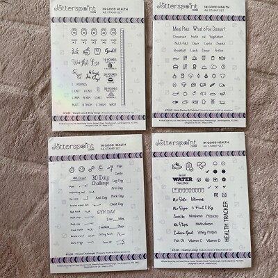 Jotterspoint Speiseplan Gewichtsverlust Journal Gesundheit Fitnessstudio Tracker Clear Stamp Sets