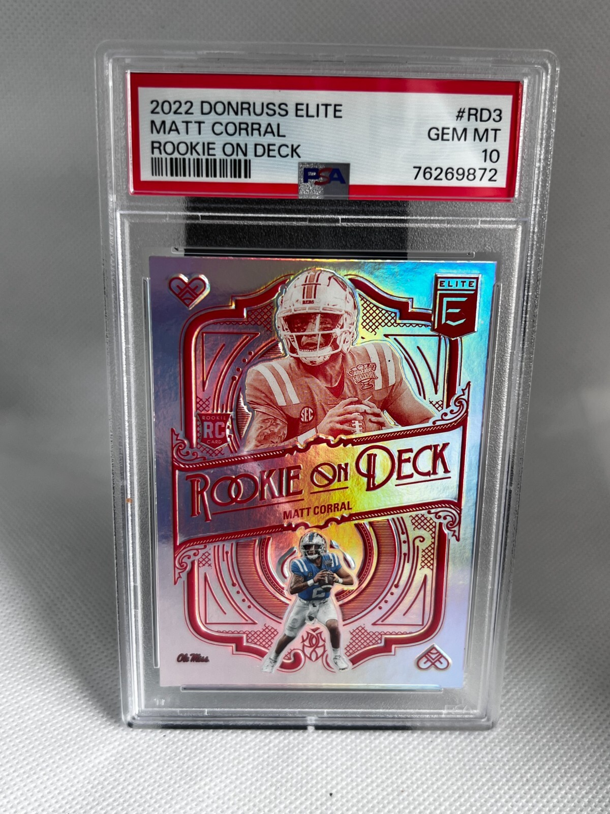 Matt Corral Panini Donruss Elite Rookie on Deck #RD3 Base