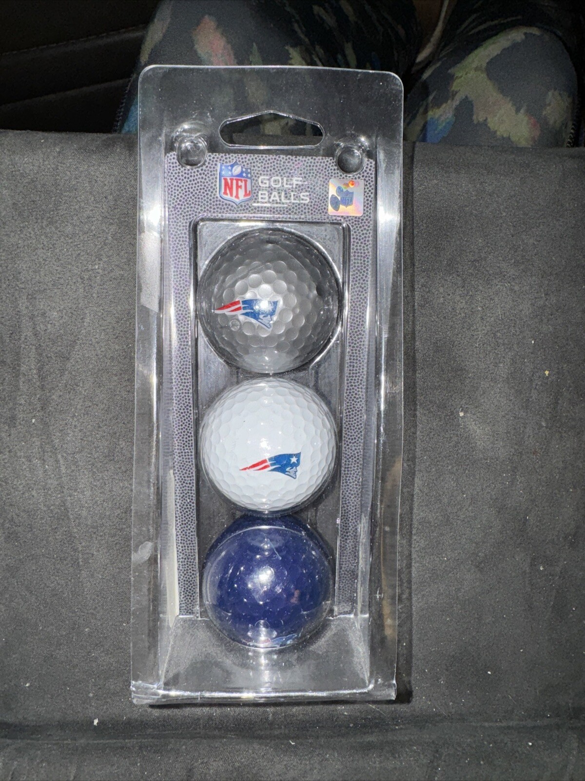 NFL Officially Licensed 3 Pack Golf Balls New England Patriots New Unopened