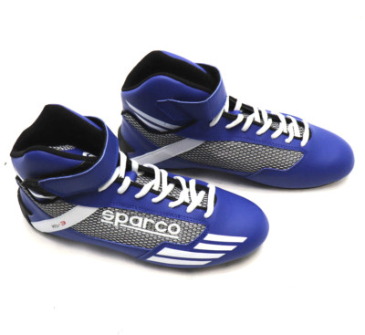 SPARCO Kart Racing SHOES Mens Mercury KB-3 BLUE Karting High Top Boots Race  NEW