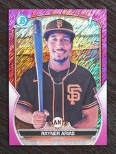 2023 Bowman Chrome Prospects Rayner Arias Fuchsia Shimmer /199 #BCP-222