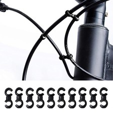 Cable Clips for Bikes - S Style Brake Gear Guide - Black Clip Rings