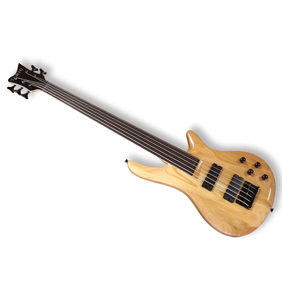 Bajo eléctrico de 5 cuerdas sin trastes_en mástil de arce, cuerpo de tilo Foto 4 de 4
