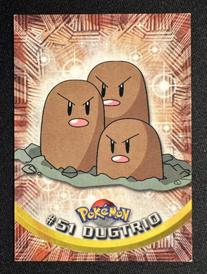 Dugtrio 51 Italian Pokemon Topps Blue Logo TV Animation Edition LP