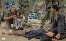 Tom Berenger Signed 11x17 Platoon "You lie! You Vee Cee!" JSA