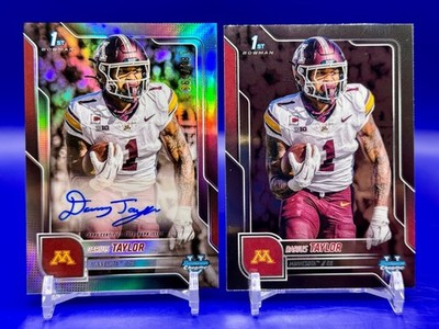 2025 Bowman U Chrome Darius Taylor 1st Silver Refractor AUTO /299 + Bowman 1st