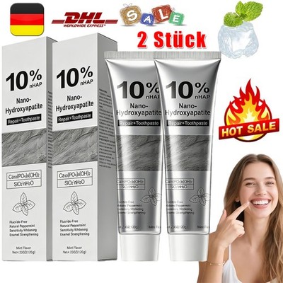 2x 120g 10% Hap Nano-Hydroxyapatite Toothpaste Deep Cleaning For Sensitive Teeth
