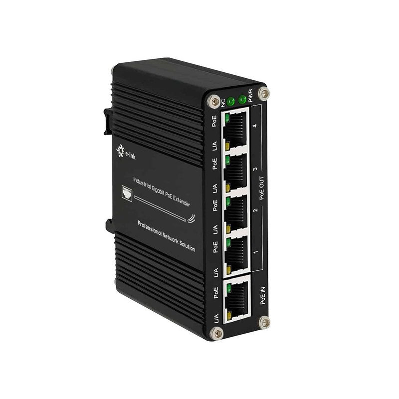 Industrial Gigabit 5 Ports PoE NetWorks Switch Extender 30W IN+4 OUT Extend 400M