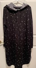 Simply Vera Vera Wang Celestial Print Hooded Lounge Dress or Nightgown Ladies XL