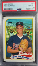 1989 TOPPS #157 TOM GLAVINE BRAVES HOF PSA 10