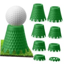 Golf Simulator Tees Fixed Heights Indoor Golf Mat Tees 8 Green
