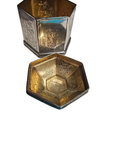 Scatola vintage argento sterling MMA matrimonio olandese/matrimonio piedi 1985 - Foto 5 di 9