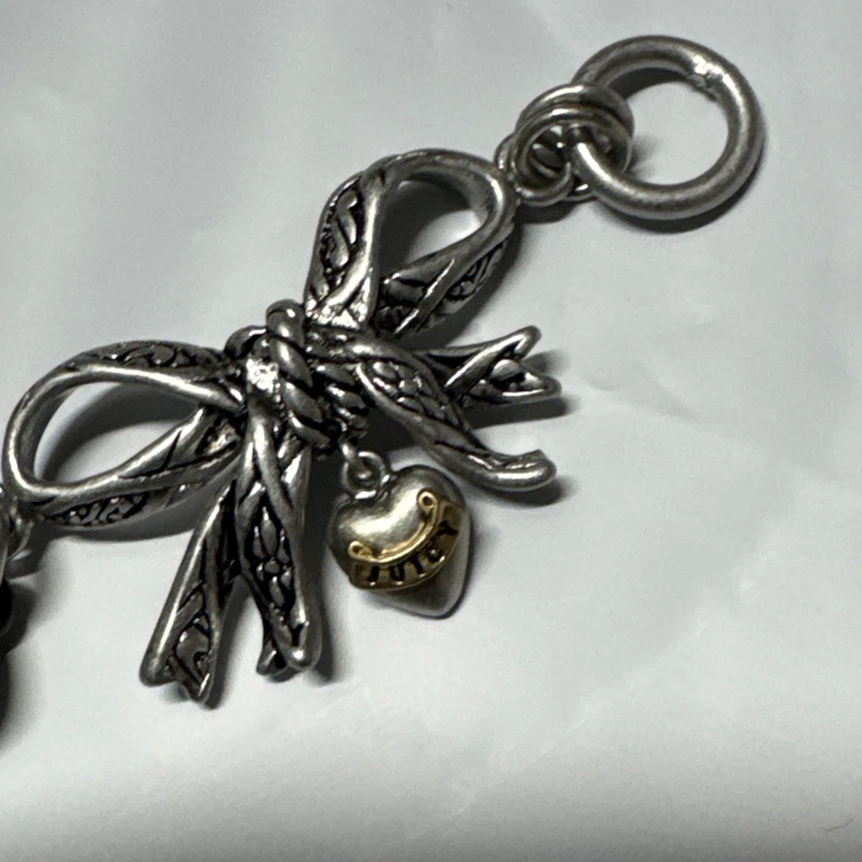 Pulsera Cintas Diamantes de Imitación Juicy Couture Arcos Y2K Tono Gunmetal/Plata L-7.25" Foto 3 de 4