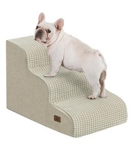 Dog Stairs for Small Dogs, 15.7" H Dog Steps for Bed 35D Strong Foam Stairs f...