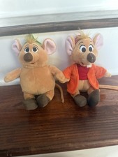 Disney Cinderella Jack Jaq & Gus Mouse 8" Plush Set of 2, Rare