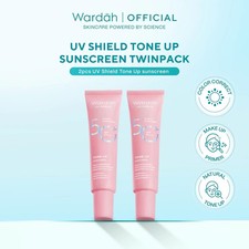 2X Wardah Tone Up Sunscreen - All Skin Type Brighten Dull Skin with SPF 50 PA  