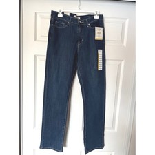 Levi Strauss Signature Gold Mid Rise Straight Jeans Women 8M W29 L32 Dark Wash