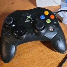 Original OEM Xbox Controller S Type Black 🔥TESTED Og XBox MICROSOFT 