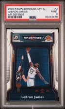 2020 PANINI DONRUSS OPTIC AIR DEFENSE #3 LEBRON JAMES PSA 9