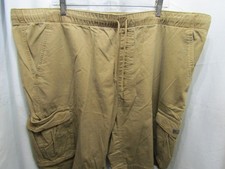 MENS WRANGLER CARGO RELAXED FIT STRETCH WASIT BEIGE SHORTS SIZE XXL INSEAM 10"