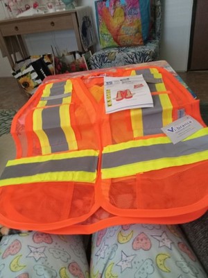 Open Road Safety Vest Vi-Brance Reflective Material. Fit-All NWT 