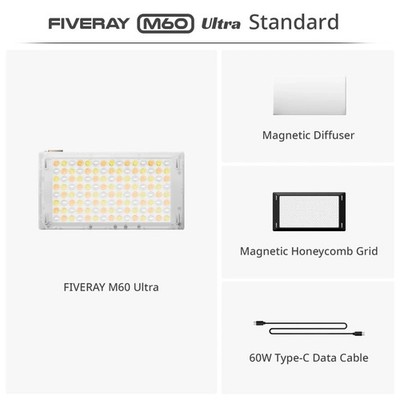 Zhiyun M60 Ultra 60W Led Video Light 2500-10000K RGB Pocket COB Light 400g