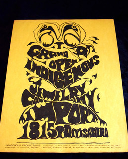 San Francisco Haight Ashbury Indigenous Jewelry Company 1967 Original Flyer FINE