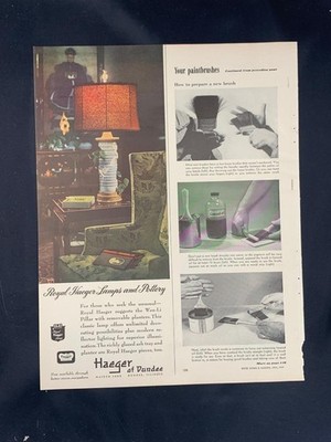 Magazine Ad* - 1949 - Haeger Pottery - Dundee, IL - Mid Century Modern