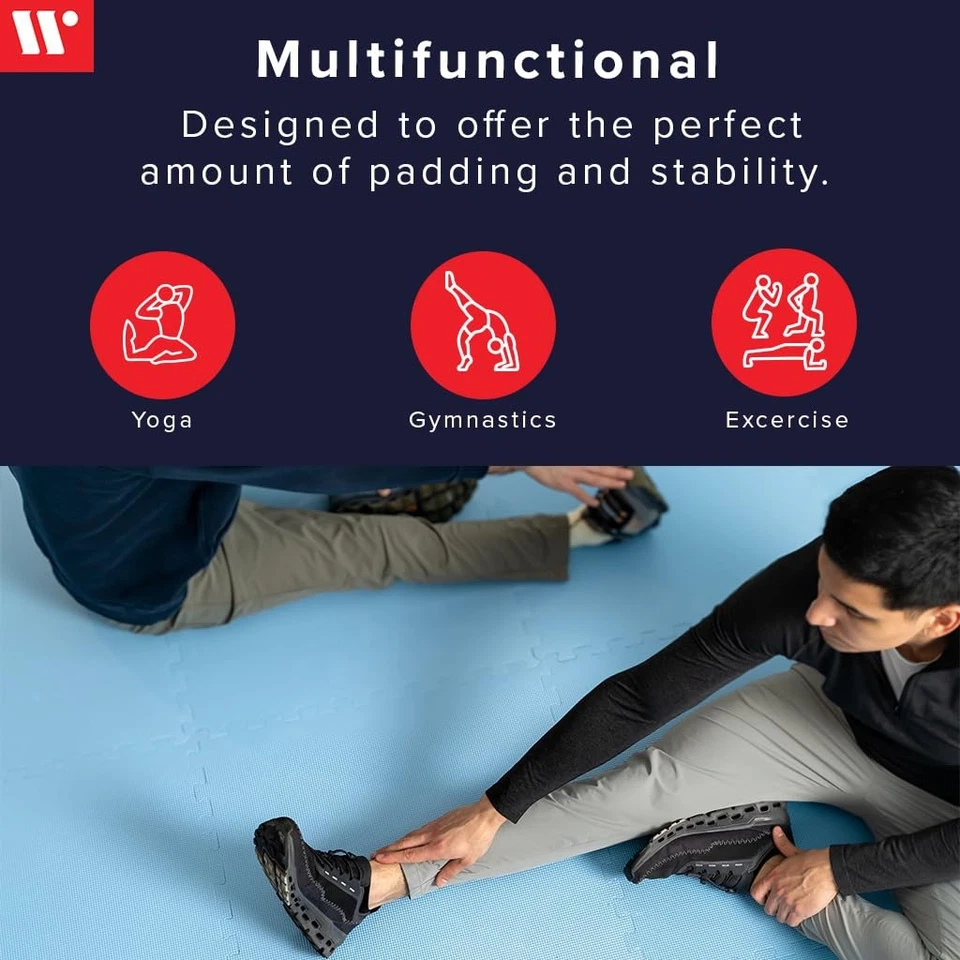 Azulejos de espuma EVA multiusos de 1/2 pulgada de espesor, alfombrilla entrelazada... Foto 2 de 4