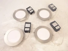 4 Pack Torchstar E-Lite 6"Slim Ultra Thin Recessed LED ‎w/ J-Box Satin Nickel